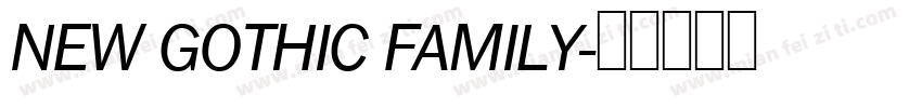NEW GOTHIC FAMILY字体转换